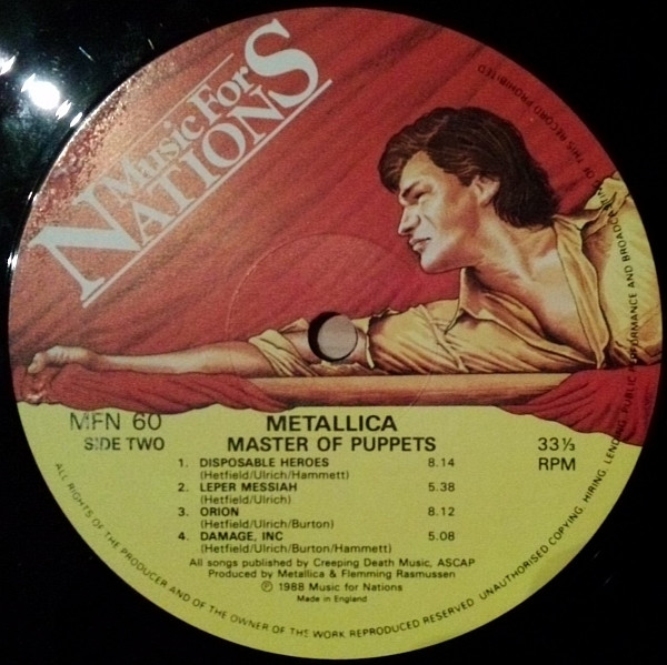 Metallica - Master Of Puppets | Music For Nations (MFN 60) - 4