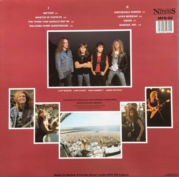 Metallica - Master Of Puppets | Music For Nations (MFN 60) - 2