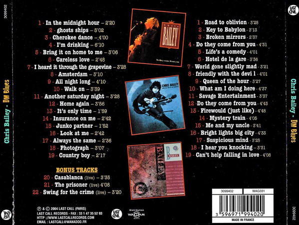 Chris Bailey - DM Blues CD | Last Call Records (3099402) - 2