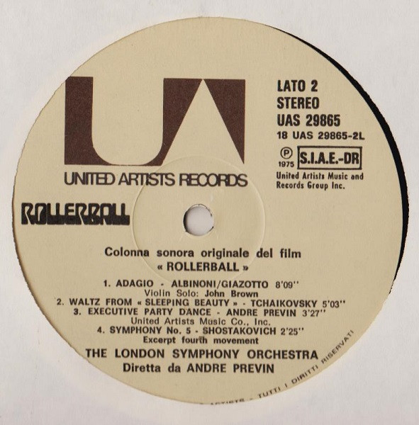 André Previn - Rollerball (Original Soundtrack Recording) | United Artists Records (UAS 29865) - 4 André Previn - Rollerball (Original Soundtrack Recording) | United Artists Records (UAS 29865) - 4
