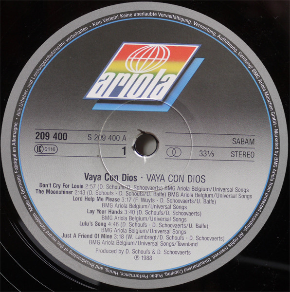 Vaya Con Dios - Vaya Con Dios | Ariola (209.400) - 4