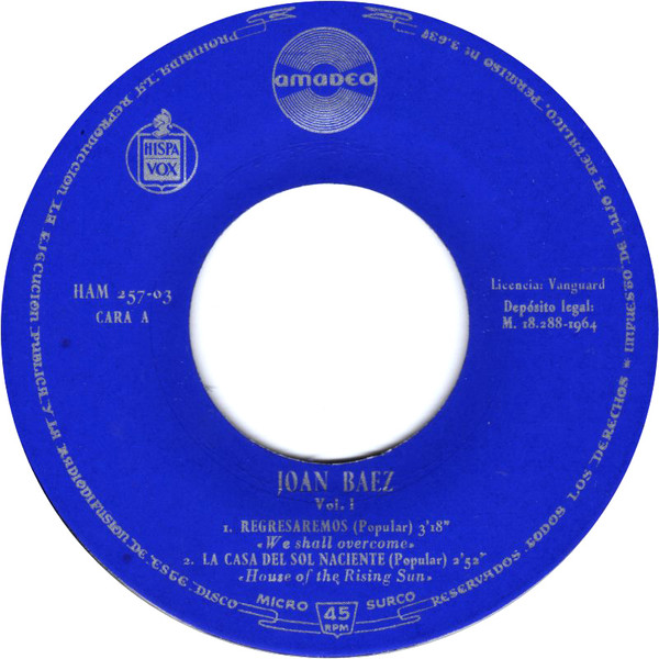 Joan Baez - Vol/1 | Amadeo (HAM 257-03) - 3