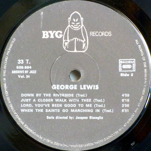 George Lewis - Archive Of Jazz Volume 34 - George Lewis | BYG Records (529.084) - 4 George Lewis - Archive Of Jazz Volume 34 - George Lewis | BYG Records (529.084) - 4