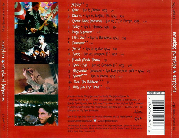 The Smashing Pumpkins - Earphoria | Virgin (7243 5 42706 2 8) - 2