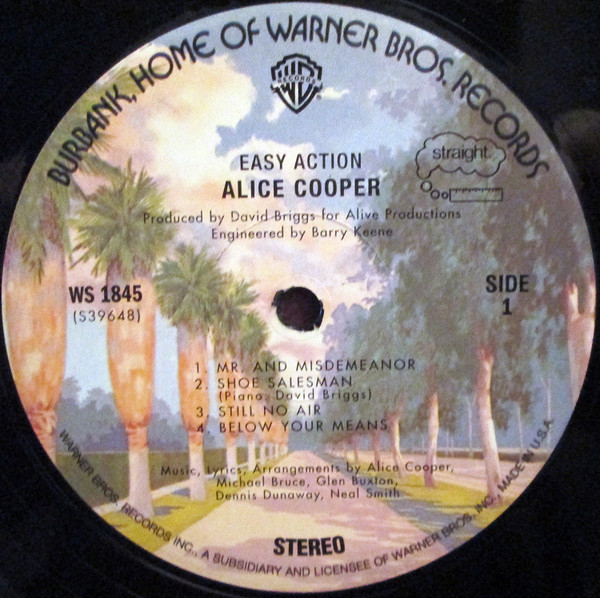 Alice Cooper - Easy Action | Warner Bros. Records (WS 1845) - 3 Alice Cooper - Easy Action | Warner Bros. Records (WS 1845) - 3