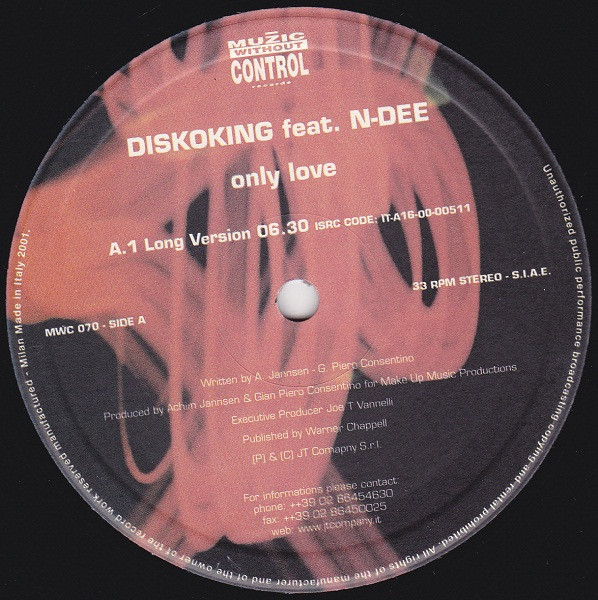 Diskoking Feat. N-Dee - Only Love | Muzic Without Control Records (MWC 070)