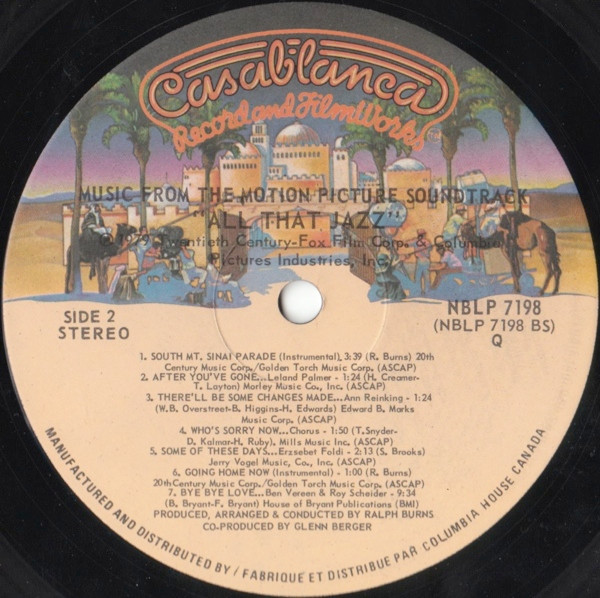 Various - All That Jazz - Music From The Original Motion Picture Soundtrack | Casablanca (NBLP 7198) - 4 Various - All That Jazz - Music From The Original Motion Picture Soundtrack | Casablanca (NBLP 7198) - 4