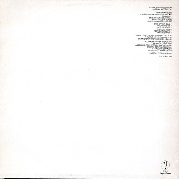 Bauhaus - Press The Eject And Give Me The Tape | Beggars Banquet (BEGA 38) - 2