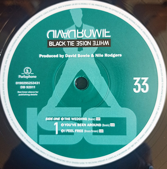 David Bowie - Black Tie White Noise (2LP) [Vinyl] | ISO Records (0190295253431) - 3