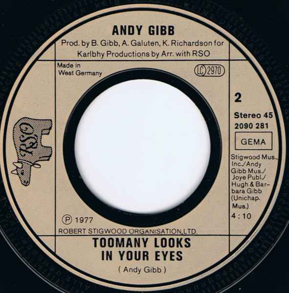 Andy Gibb - Shadow Dancing | RSO (2090 281) - 4