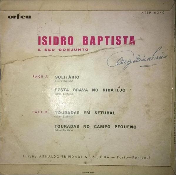 Isidro Baptista E Seu Conjunto - Passodobles | Orfeu (ATEP 6240) - 2