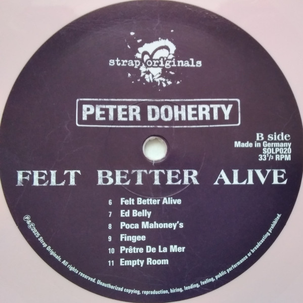 Pete Doherty - Felt Better Alive | Strap Originals (SOLP020P) - 5 Pete Doherty - Felt Better Alive | Strap Originals (SOLP020P) - 5