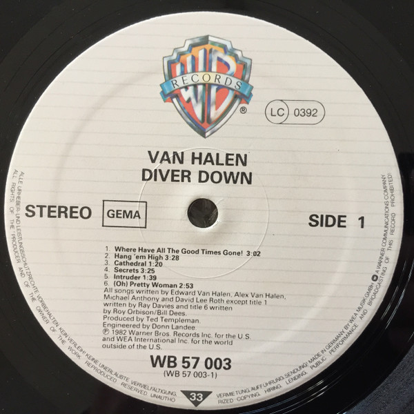 Van Halen - Diver Down | Warner Bros. Records (WB K 57 003) - 3