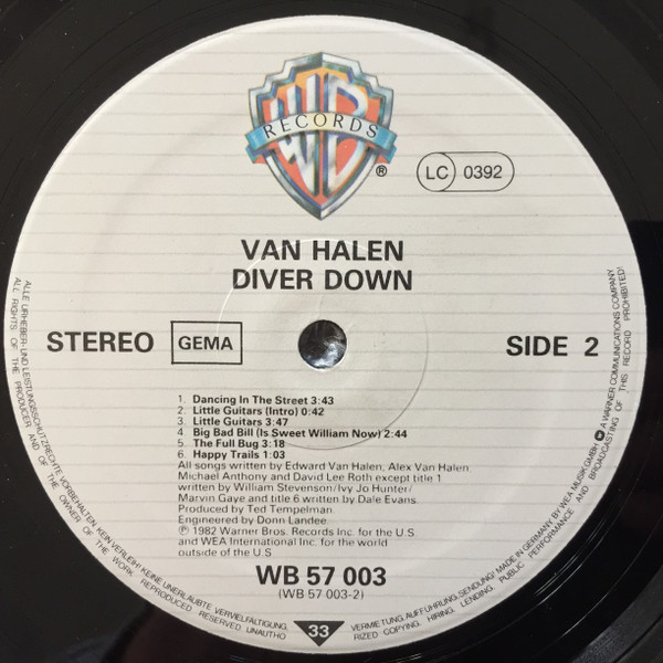 Van Halen - Diver Down | Warner Bros. Records (WB K 57 003) - 4