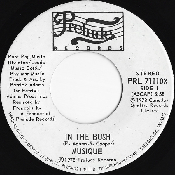 Musique - In The Bush | Prelude Records (PRL 71110X) - main