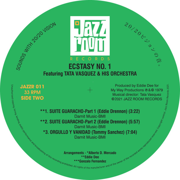 Tata Vazquez Y Su Orquesta - Ecstasy | Jazz Room Records (JAZZR 011) - 4 Tata Vazquez Y Su Orquesta - Ecstasy | Jazz Room Records (JAZZR 011) - 4