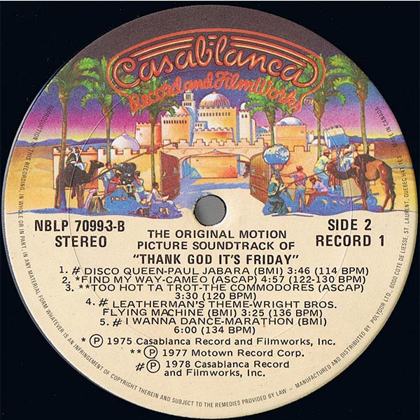 Various - Thank God It's Friday (The Original Motion Picture Soundtrack) | Casablanca (NBLP 7099-3) - 4 Various - Thank God It's Friday (The Original Motion Picture Soundtrack) | Casablanca (NBLP 7099-3) - 4