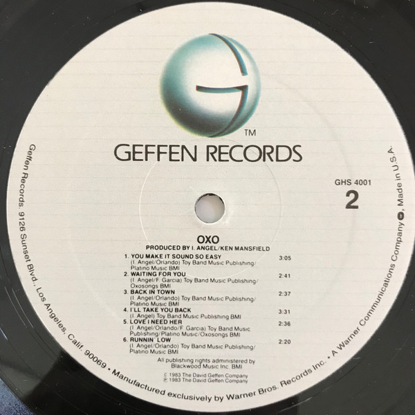 OXO - Oxo | Geffen Records (GHS 4001) - 4 OXO - Oxo | Geffen Records (GHS 4001) - 4