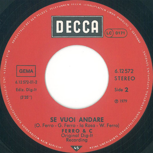 Ferro & Co. - Questa Notte | Decca (6.12572) - 4