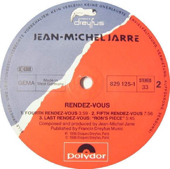 Jean-Michel Jarre - Rendez-Vous | Polydor (829 125-1) - 4 Jean-Michel Jarre - Rendez-Vous | Polydor (829 125-1) - 4