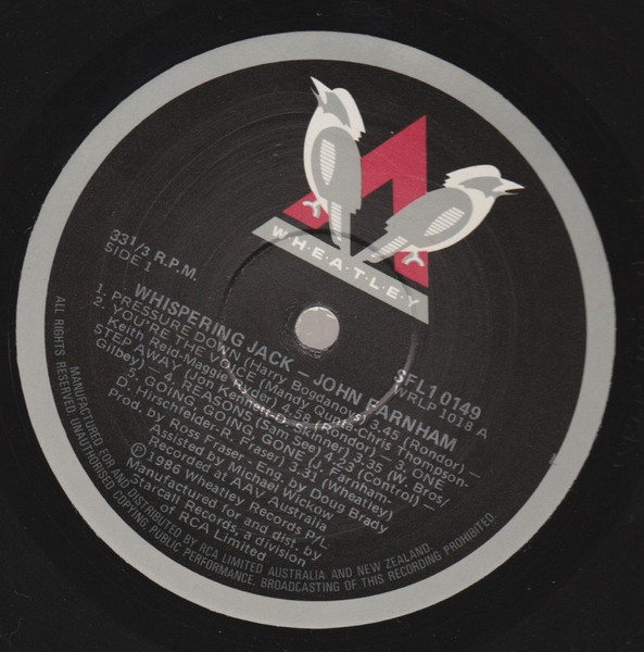 John Farnham - Whispering Jack | Wheatley Records (SFL1 0149) - 2 John Farnham - Whispering Jack | Wheatley Records (SFL1 0149) - 2