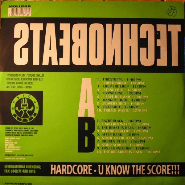 Bassman - Technobeats Volume 001 | Music Of Life (MOLLP40) - 2