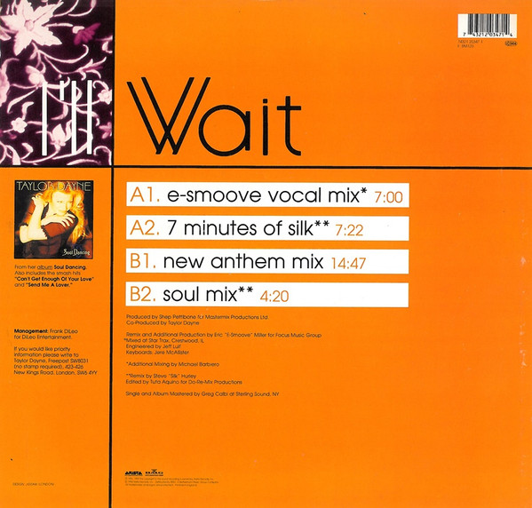 Taylor Dayne - I'll Wait | Arista (74321 20347 1) - 2 Taylor Dayne - I'll Wait | Arista (74321 20347 1) - 2