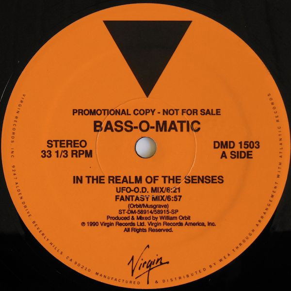 Bassomatic - In The Realm Of The Senses | Virgin Records America, Inc. (DMD 1503)