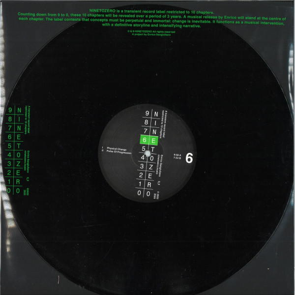 Enrico Sangiuliano - Physical Change | NINETOZERO (NTZ006) - 2