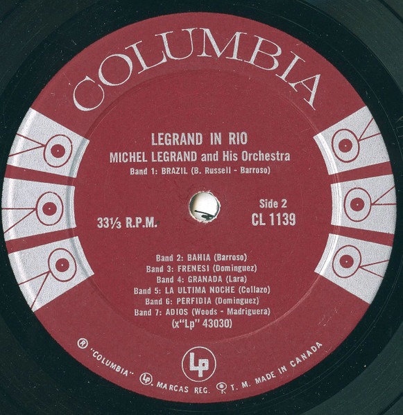 Michel Legrand Et Son Orchestre - Legrand In Rio | Columbia (CL 1139) - 4