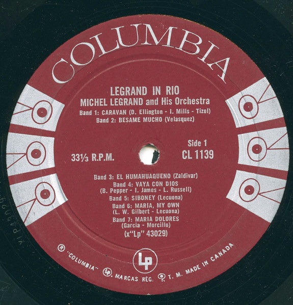 Michel Legrand Et Son Orchestre - Legrand In Rio | Columbia (CL 1139) - 3