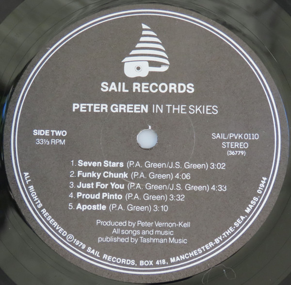 Peter Green - In The Skies | Sail Records (SAIL 0110) - 4