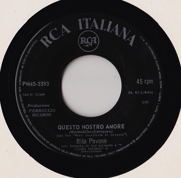 Rita Pavone - Una Notte Intera | RCA Italiana (PM45 3393) - 4
