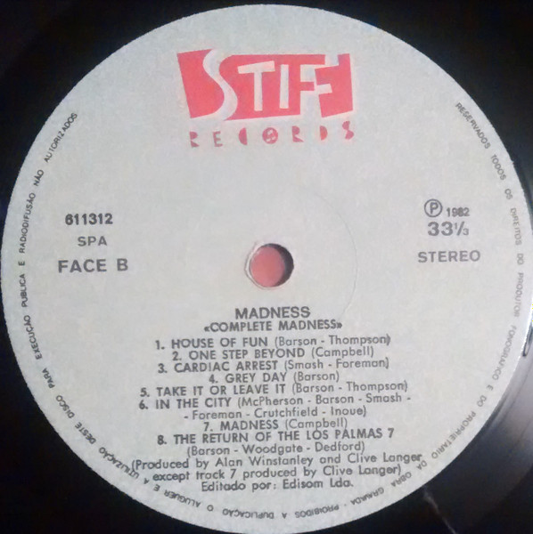 Madness - Complete Madness | Stiff Records (611312) - 3