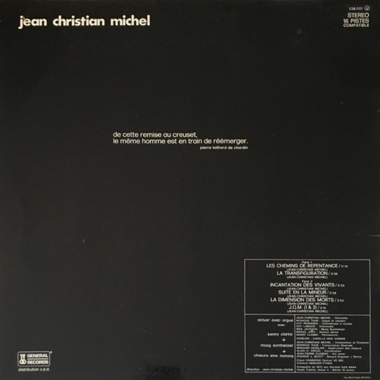 Jean-Christian Michel - Jean Christian Michel | General Records (538.001) - 2 Jean-Christian Michel - Jean Christian Michel | General Records (538.001) - 2