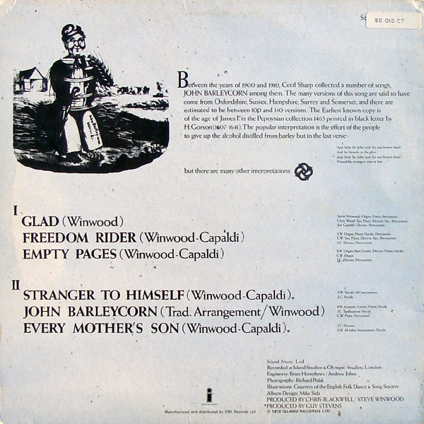 Traffic - John Barleycorn Must Die | Island Records (88 018 ET) - 2