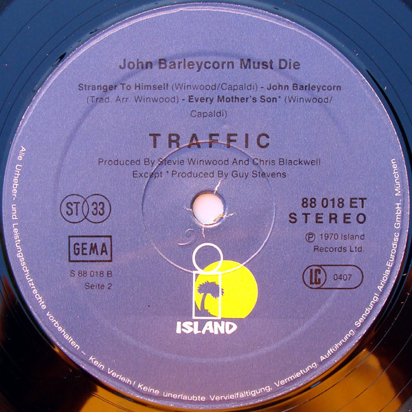 Traffic - John Barleycorn Must Die | Island Records (88 018 ET) - 4