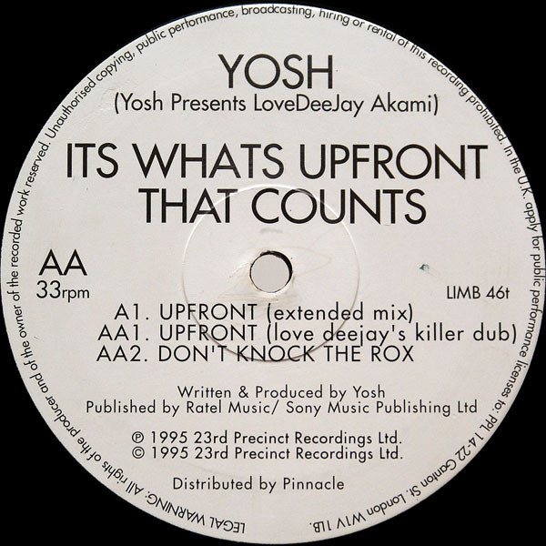 Yosh Presents Lovedeejay Akemi - Its Whats Upfront That Counts | Limbo Records (LIMB 46t) - main