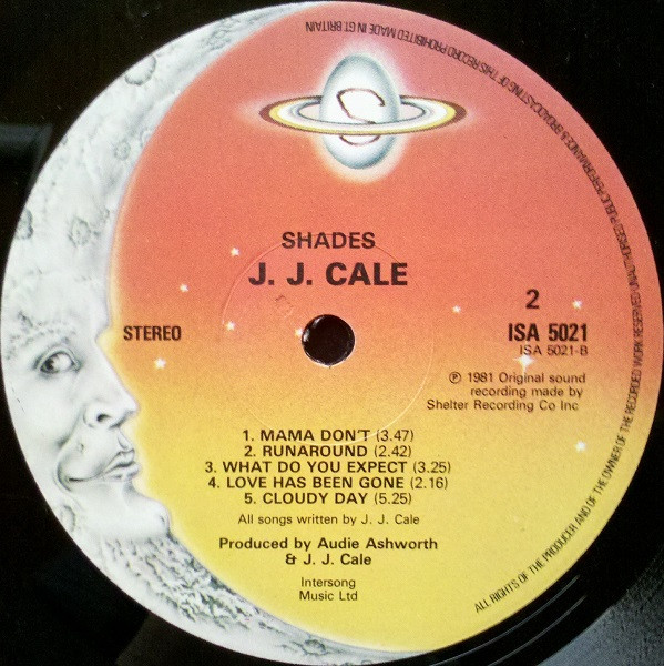 J.J. Cale - Shades | Shelter Records (ISA 5021) - main J.J. Cale - Shades | Shelter Records (ISA 5021) - main