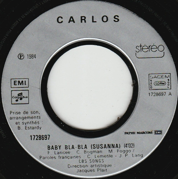 Carlos - Baby Bla-Bla (Susanna) / Le Kankondanse | Columbia (1728697) - 3