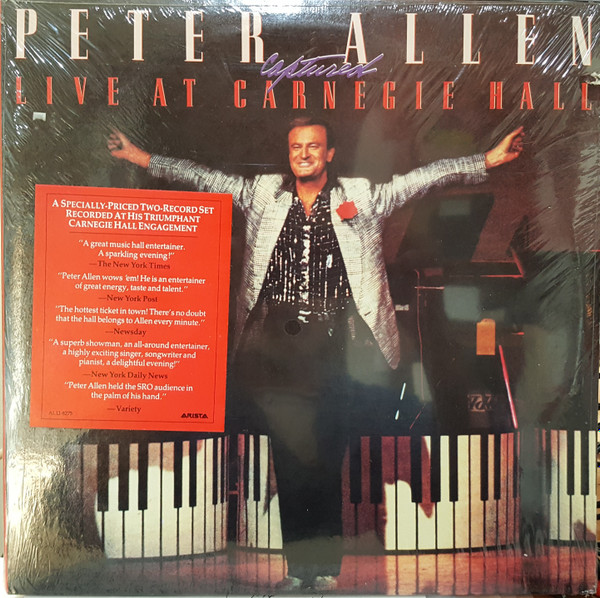 Peter Allen - Captured Live At Carnegie Hall | Arista (AL12-8275)