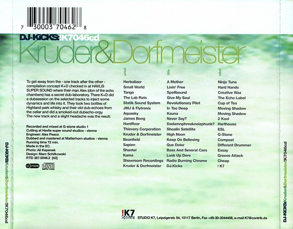 Kruder & Dorfmeister - DJ-Kicks: | !K7 (!K7046cd) - 2 Kruder & Dorfmeister - DJ-Kicks: | !K7 (!K7046cd) - 2