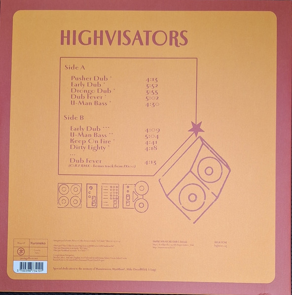 Highvisators = High Tone Meets Improvisators Dub - Highvisators | Jarring Effects (FX040-LP) - 2