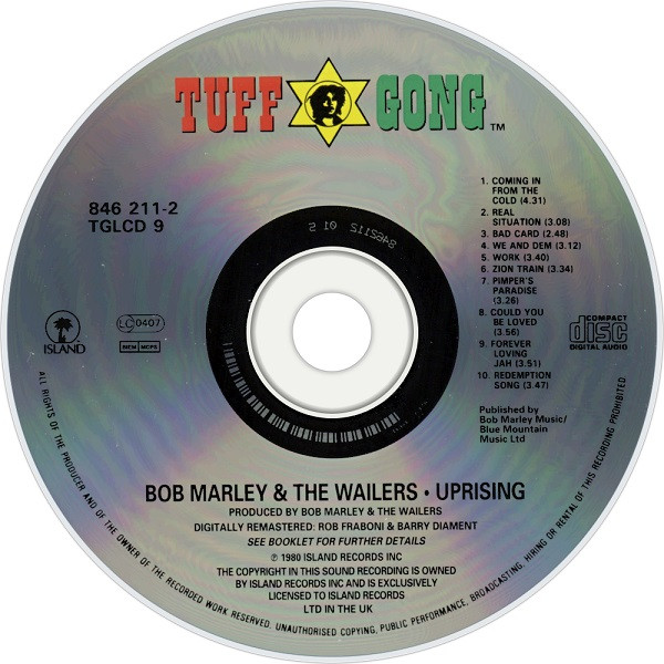 Bob Marley & The Wailers - Uprising | Island Records (252 462) - 3 Bob Marley & The Wailers - Uprising | Island Records (252 462) - 3