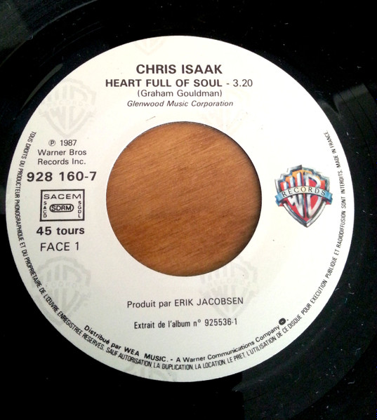 Chris Isaak - Heart Full Of Soul | Warner Bros. Records (928 160-7) - 3