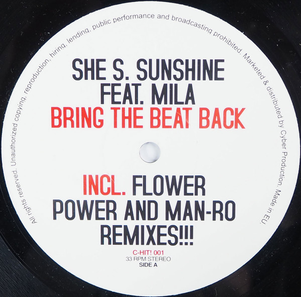 She S. Sunshine - Bring The Beat Back | Hit! Records (C-HIT! 001) - main She S. Sunshine - Bring The Beat Back | Hit! Records (C-HIT! 001) - main