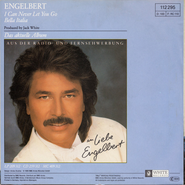 Engelbert Humperdinck - I Can Never Let You Go | White Records (112 295) - 2
