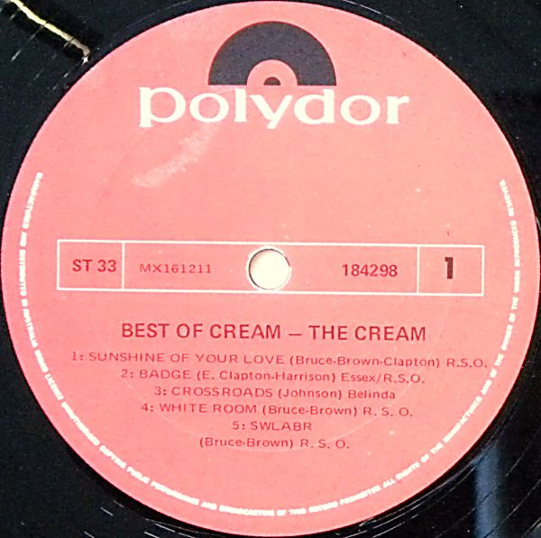 Cream - Best Of Cream | Polydor (184 298) - 3