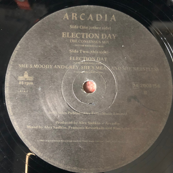 Arcadia - Election Day (The Consensus Mix) | Parlophone Odeon Series (14 2008156) - 2 Arcadia - Election Day (The Consensus Mix) | Parlophone Odeon Series (14 2008156) - 2