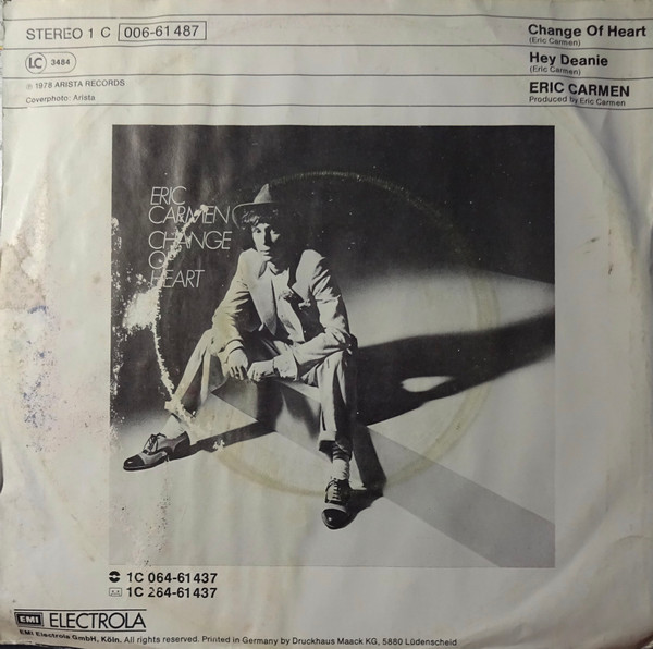 Eric Carmen - Change Of Heart | EMI (1C 006-61 487) - 2